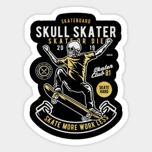 Skull Skater Sticker